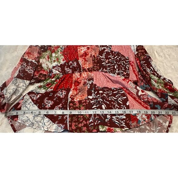 Lot of 2 ANDREE By Unit Brand Colorful Floral Blouses 100% Rayon Women's Size S - Picture 10 of 16